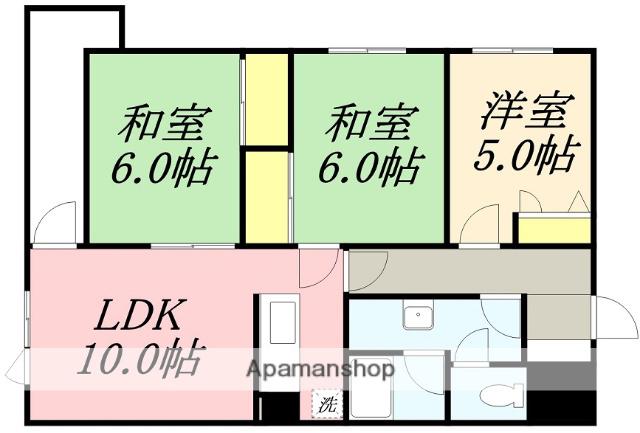 メゾンクレール富士見(3LDK/5階)の間取り写真