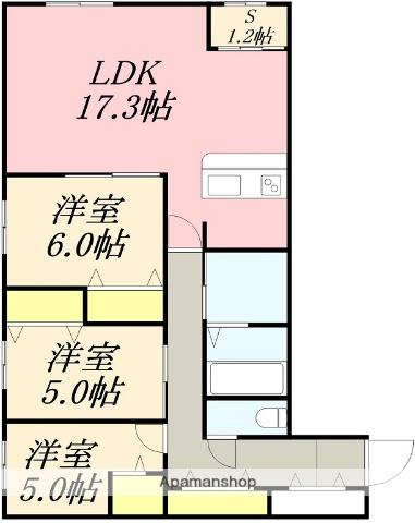 CLARK千代台Ⅱ(3LDK/3階)の間取り写真