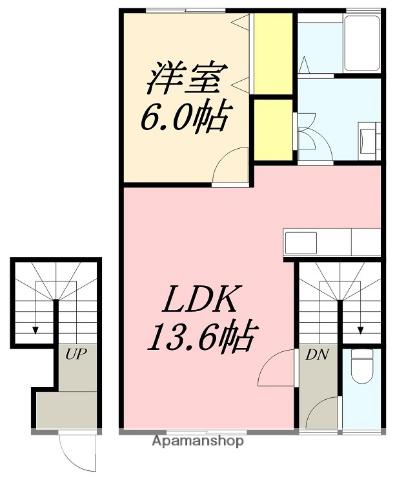 グレイシャス(1LDK/2階)の間取り写真