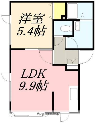MAISON NOEL(1LDK/1階)の間取り写真