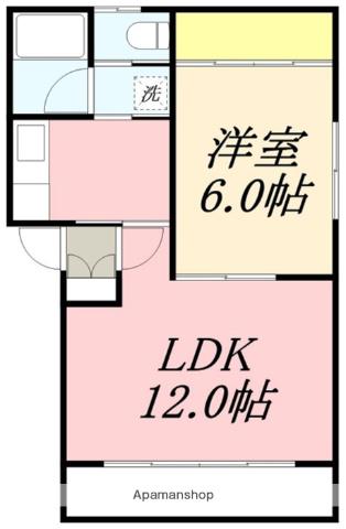 愛作ハウス(1LDK/2階)の間取り写真