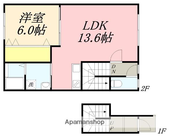 ビラミカエルNO.13(1LDK/2階)の間取り写真