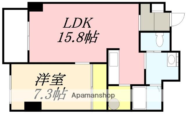Gウェーブ松風(1LDK/6階)の間取り写真