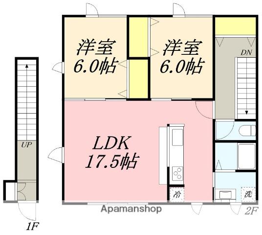FORTUNA(2LDK/2階)の間取り写真