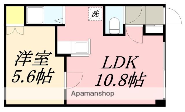 コーポなかのしま(1LDK/2階)の間取り写真