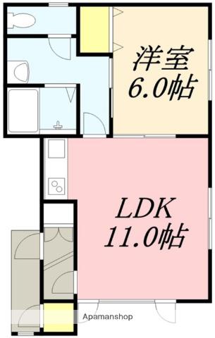 メイプルロード杉並(1LDK/1階)の間取り写真