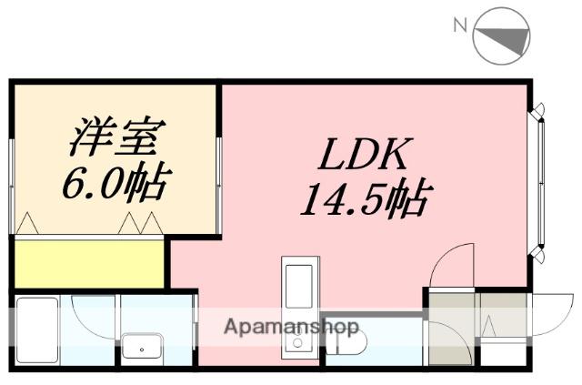 ファイン中道Ⅱ(1LDK/1階)の間取り写真