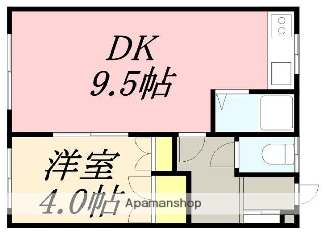 ニューシティマンション(1DK/1階)の間取り写真