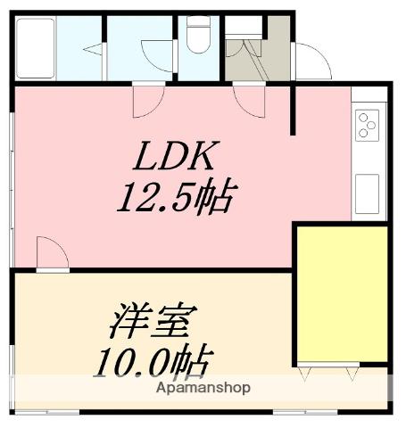 五稜郭パークサイドハウス(1LDK/2階)の間取り写真