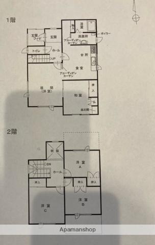 函館本線 八雲駅 徒歩13分 2階建 築35年(4LDK)の間取り写真