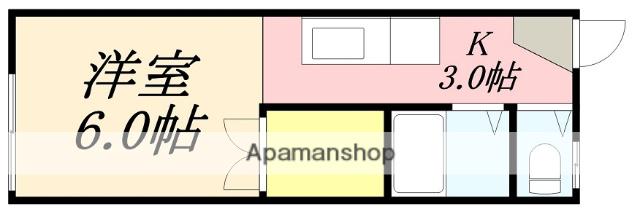 エルカーサ茂尻(1K/2階)の間取り写真