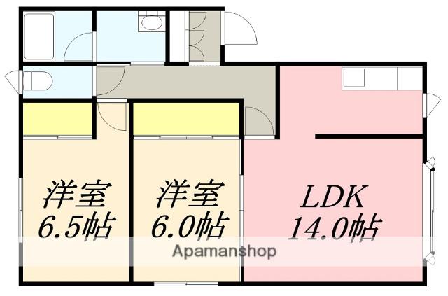 ハイツミキ(2LDK/2階)の間取り写真