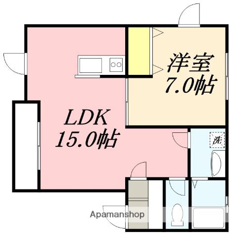 コーポリバージュⅡ(1LDK/1階)の間取り写真