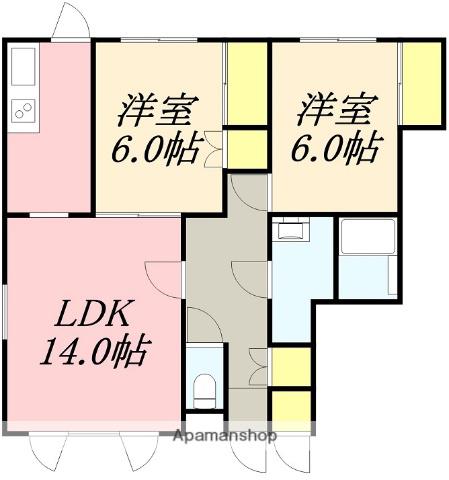 WALD(2LDK/1階)の間取り写真