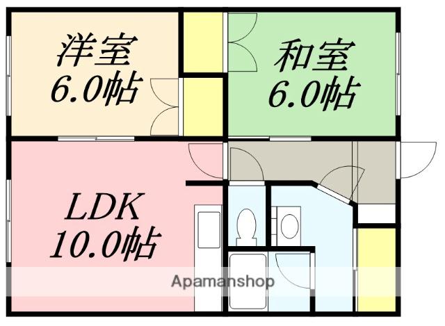 コーポ坂田(2LDK/2階)の間取り写真