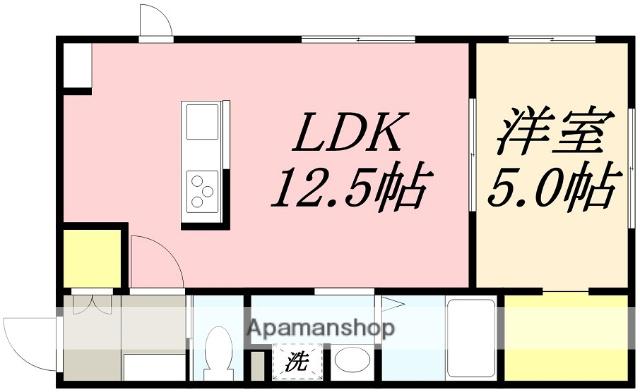 ノルフィーノ・ルージュ(1LDK/2階)の間取り写真