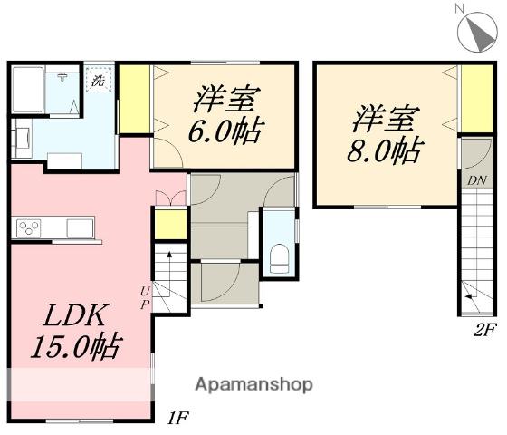 サンライフヴィレッジⅤ(2LDK/1階)の間取り写真
