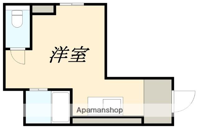 ロジングやなぎだⅡ(1K/2階)の間取り写真