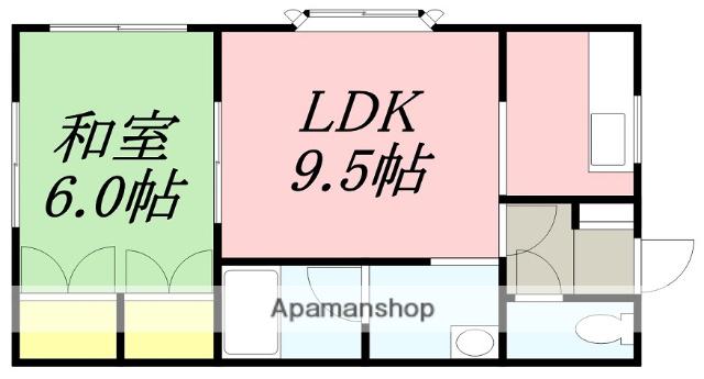 フォーレストやまと(1LDK/2階)の間取り写真