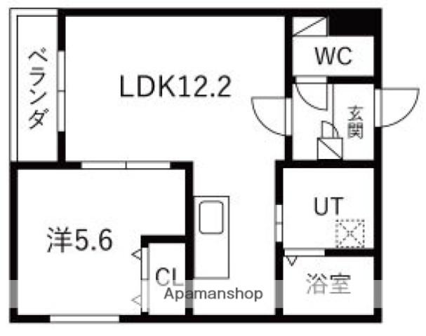 インフィニティ松陰町(1LDK/2階)の間取り写真