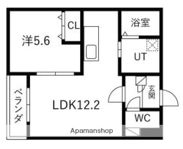 インフィニティ松陰町(1LDK/4階)の間取り写真