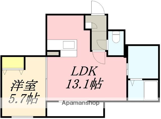 ソレミア(1LDK/1階)の間取り写真