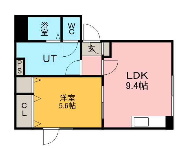 パルシティ710(1LDK/2階)の間取り写真