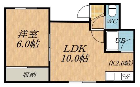 ステージインC23(1LDK/2階)の間取り写真