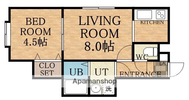 アーバンライフ菊水(1LDK/3階)の間取り写真