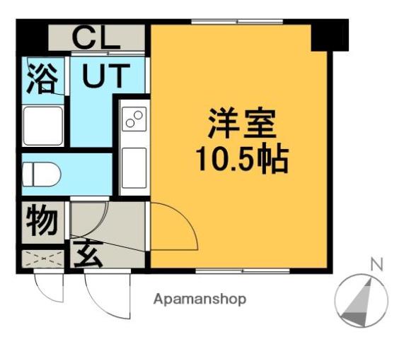 センタービレッジ821(ワンルーム/4階)の間取り写真