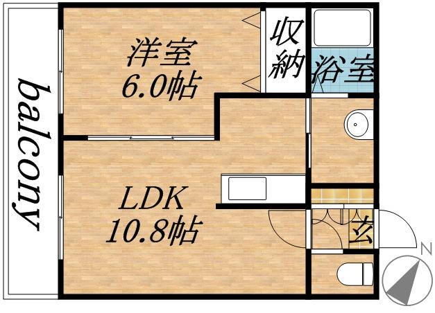 ジュビリー(1LDK/3階)の間取り写真