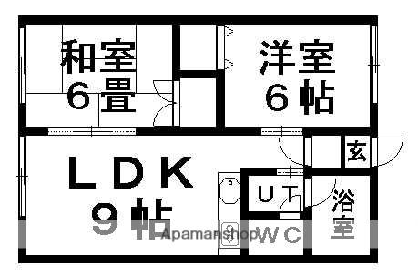 シティハイム稲穂(2LDK/1階)の間取り写真