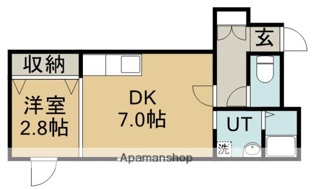 クレステージ清田(1DK/2階)の間取り写真