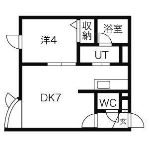 アークコート南白石(1LDK/3階)の間取り写真