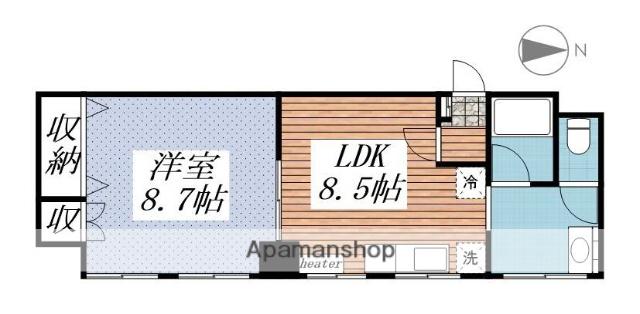 リルブランシュ(1LDK/6階)の間取り写真