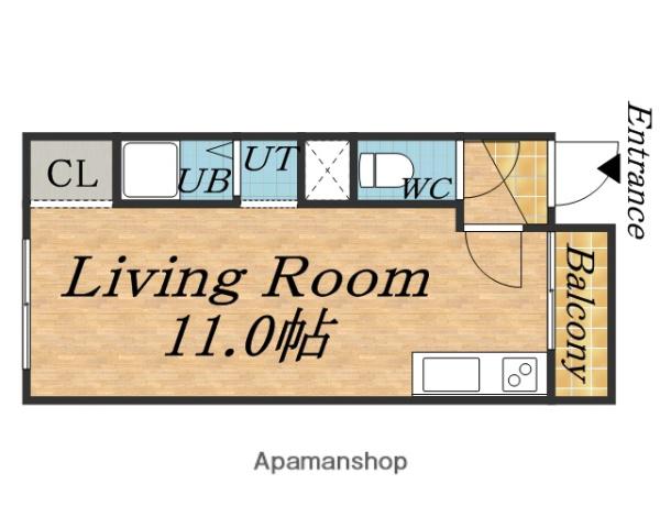 ウエル南郷(1DK/1階)の間取り写真
