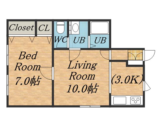 ホワイトハイツ(2LDK/2階)の間取り写真
