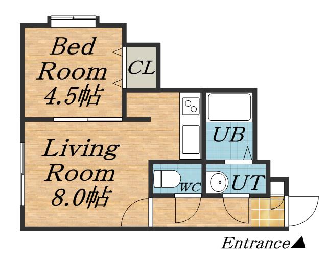 コンフォート白石(1LDK/2階)の間取り写真