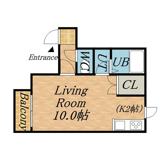 グランドール菊水(ワンルーム/3階)の間取り写真