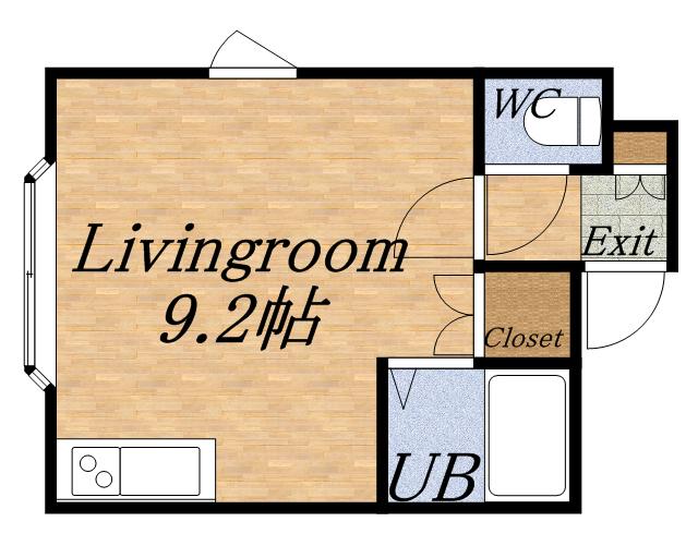 ルミエールフジ(ワンルーム/3階)の間取り写真