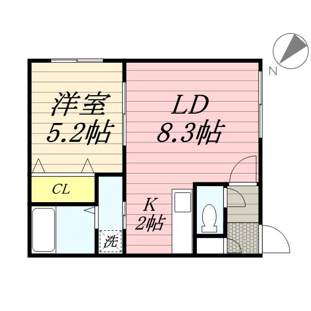 グランディール(1LDK/1階)の間取り写真