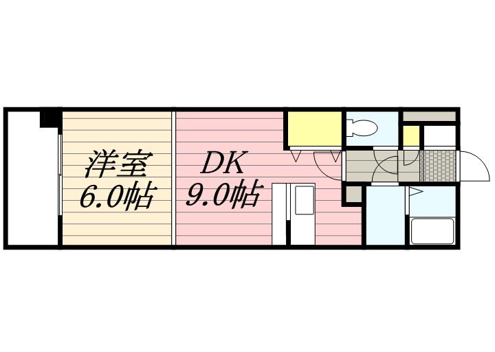 エリオ東札幌(1LDK/2階)の間取り写真
