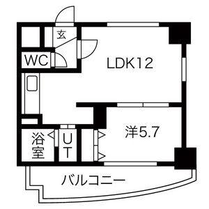 SEIRA東札幌(1LDK/9階)の間取り写真