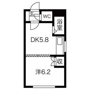 トロピカルハイツ南郷A・B(1DK/1階)の間取り写真