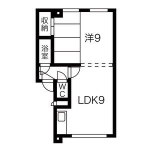 三友ハイツ(1DK/1階)の間取り写真