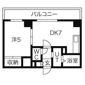 パストラーネ本郷(1DK/9階)の間取り写真