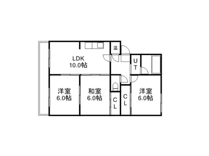 カルチャ松本(3LDK/3階)の間取り写真