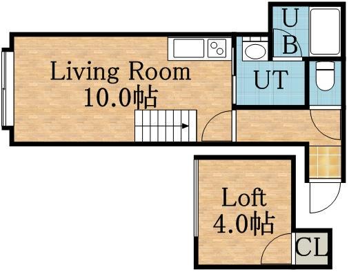 ファーミントンビレッジ(1K/3階)の間取り写真
