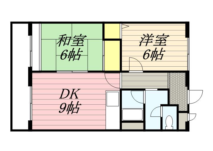 グランシャリオ(2LDK/2階)の間取り写真