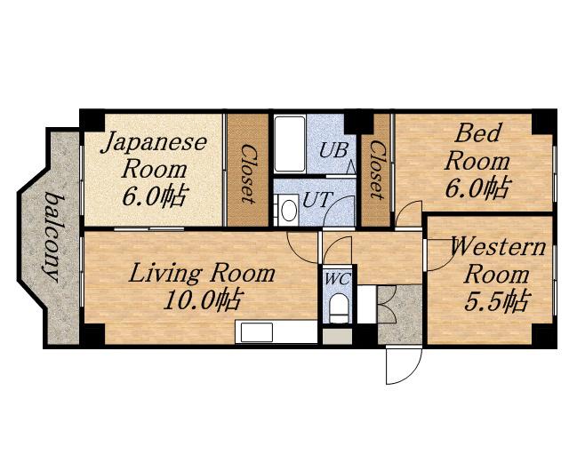 パスウェイ弐番館(3LDK/1階)の間取り写真